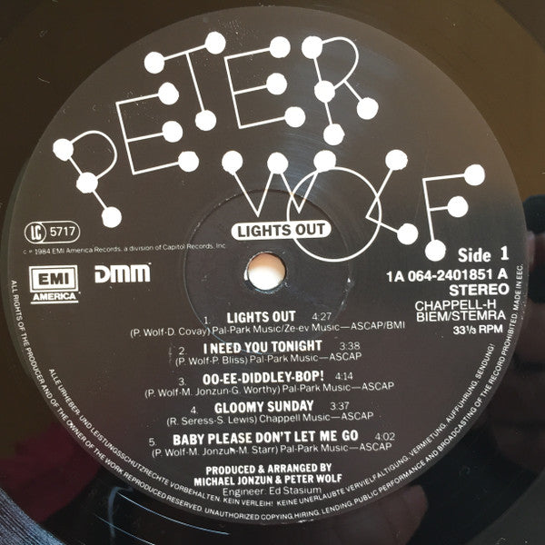 Peter Wolf - Lights Out (LP Tweedehands)