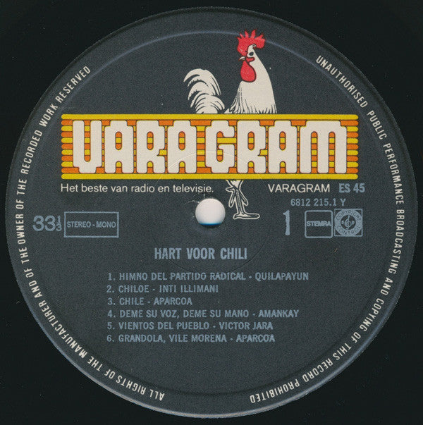 Various - Hart Voor Chili (LP Tweedehands) - Discords.nl