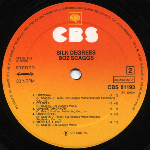 Boz Scaggs - Silk Degrees (LP Tweedehands) - Discords.nl