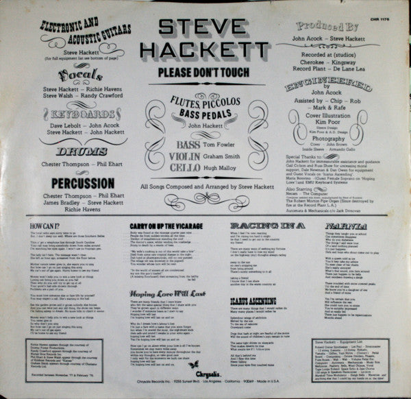 Steve Hackett - Please Don't Touch! (LP Tweedehands)