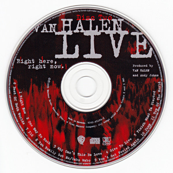 Van Halen - Live: Right Here, Right Now. (CD Tweedehands)