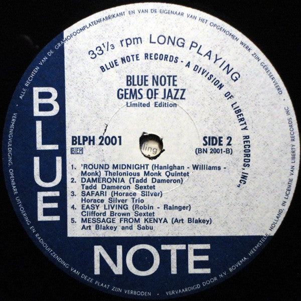 Various - Blue Note Gems Of Jazz (LP Tweedehands) - Discords.nl