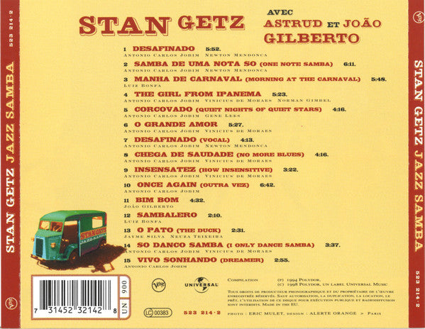 Stan Getz Avec Astrud Gilberto et João Gilberto - Jazz Samba (CD)