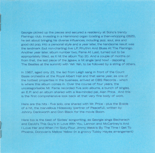 Georgie Fame - The Best Of Georgie Fame 1967-1971 (CD) - Discords.nl