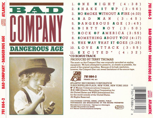 Bad Company (3) - Dangerous Age (CD Tweedehands)