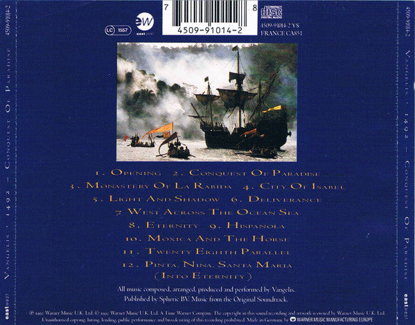 Vangelis - 1492 – Conquest Of Paradise (Music From The Original Soundtrack) (CD)