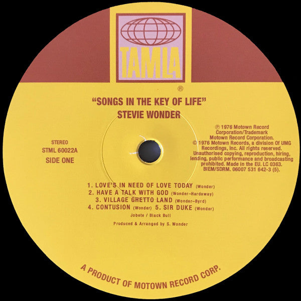 Stevie Wonder - Songs In The Key Of Life ( LP)