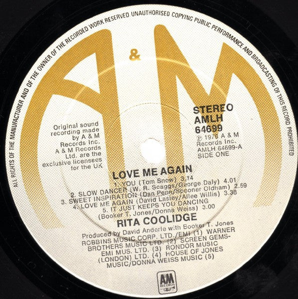 Rita Coolidge - Love Me Again (LP Tweedehands)