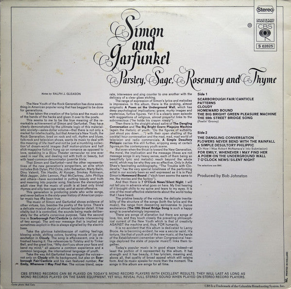 Simon & Garfunkel - Parsley, Sage, Rosemary And Thyme (LP Tweedehands)