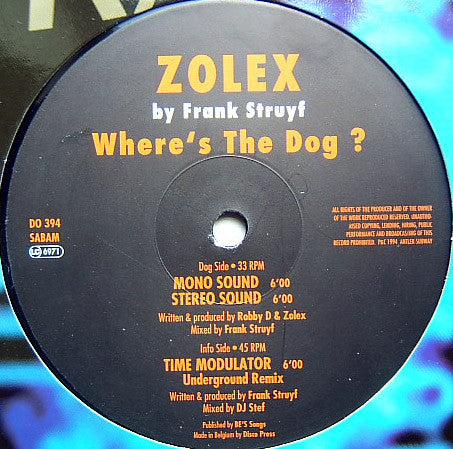 Zolex By Frank Struyf - Where's The Dog ? (LP Tweedehands)