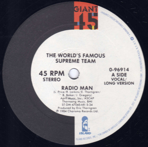 World's Famous Supreme Team - Radio Man (12" Tweedehands)