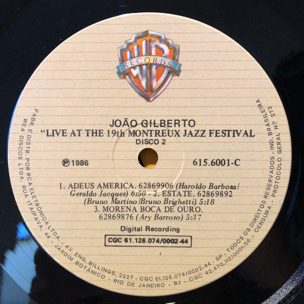 João Gilberto - Live At The 19th Montreux Jazz Festival (LP Tweedehands) - Discords.nl