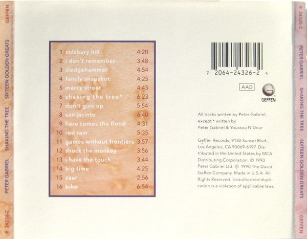 Peter Gabriel - Shaking The Tree (Sixteen Golden Greats) (CD Tweedehands) - Discords.nl