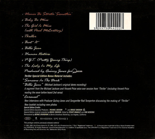 Michael Jackson - Thriller (CD) - Discords.nl