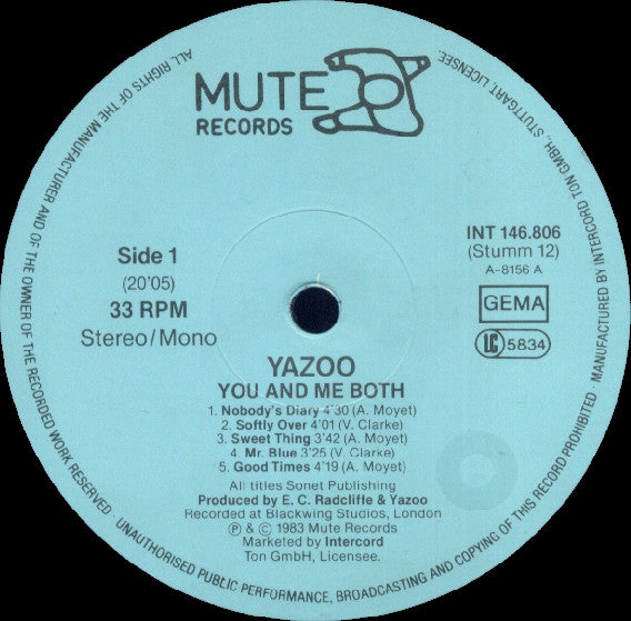 Yazoo - You And Me Both (LP Tweedehands)