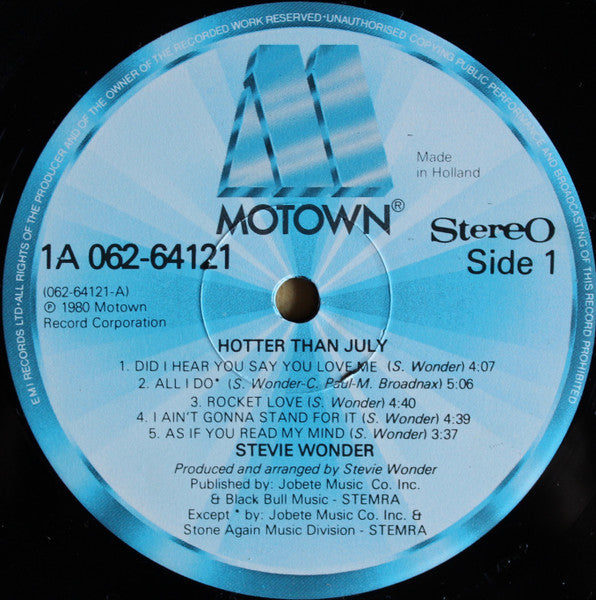 Stevie Wonder - Hotter Than July (LP Tweedehands)