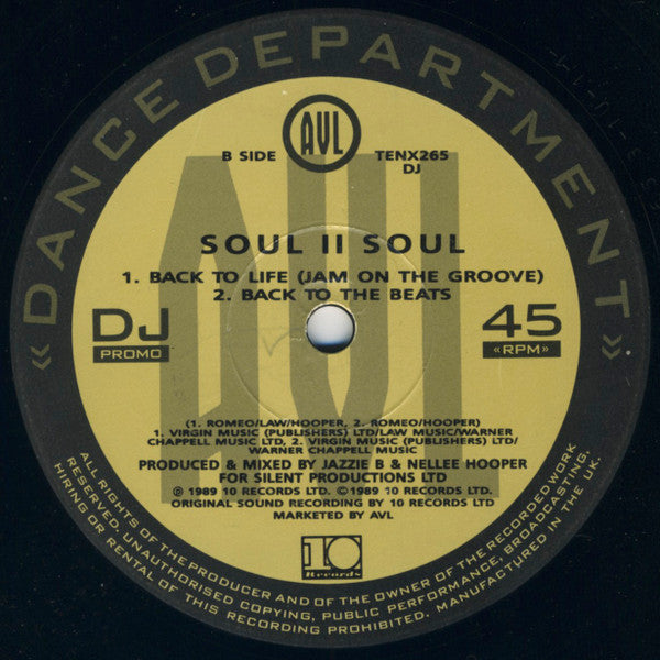 Soul II Soul - Back To Life (Club Mix) (12" Tweedehands)