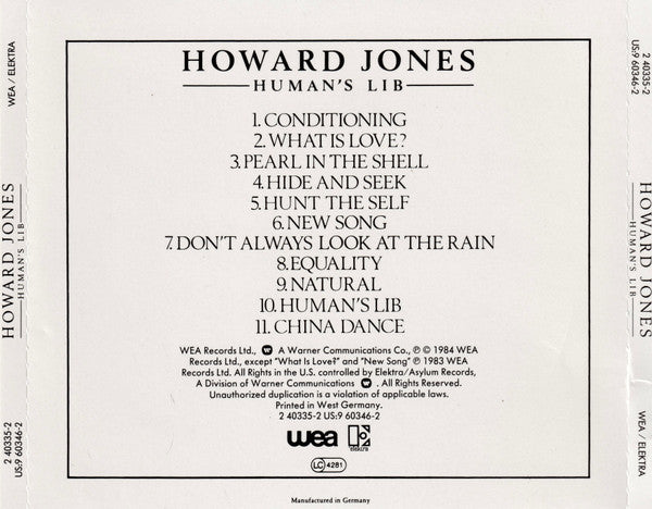 Howard Jones - Human's Lib (CD Tweedehands)