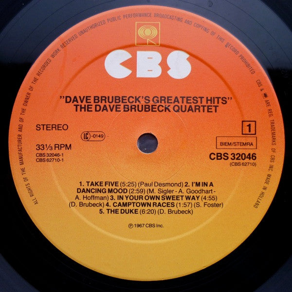 Dave Brubeck - Dave Brubeck's Greatest Hits (LP Tweedehands) - Discords.nl