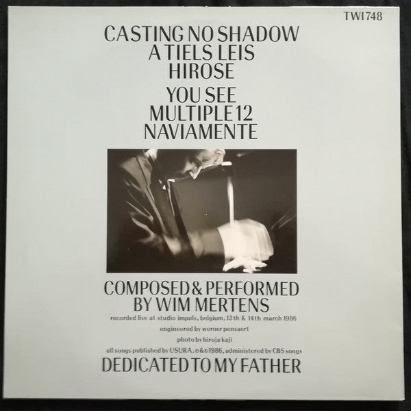 Wim Mertens - A Man Of No Fortune & With A Name To Come (LP Tweedehands) - Discords.nl