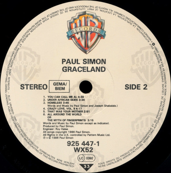 Paul Simon - Graceland (LP Tweedehands)