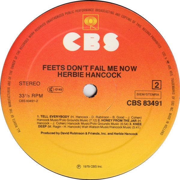Herbie Hancock - Feets Don't Fail Me Now (LP Tweedehands)