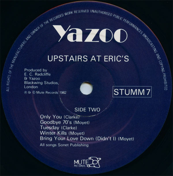 Yazoo - Upstairs At Eric's (LP Tweedehands)