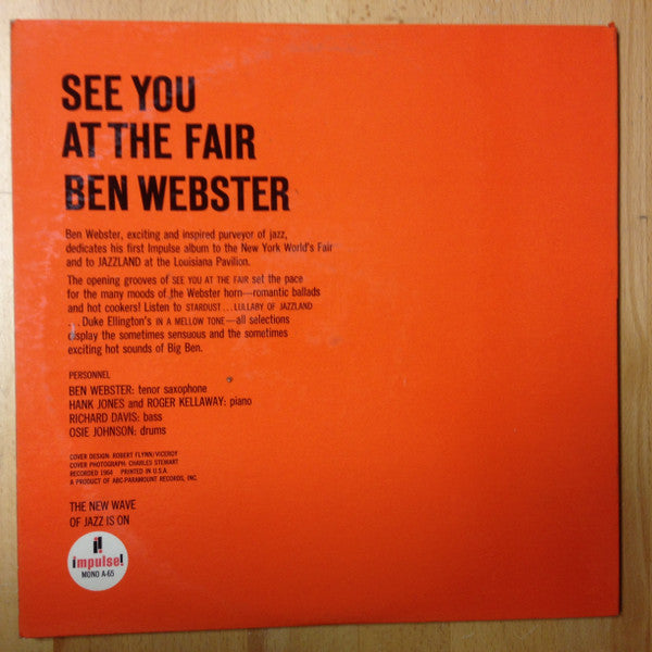 Ben Webster - See You At The Fair (LP Tweedehands) - Discords.nl