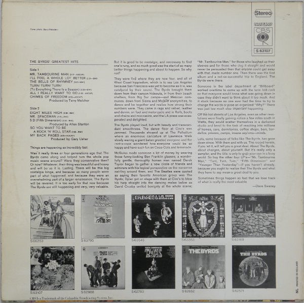 Byrds, The - The Byrds' Greatest Hits (LP Tweedehands)