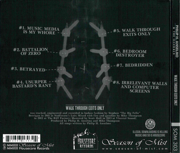 Philip H. Anselmo & The Illegals - Walk Through Exits Only (CD)