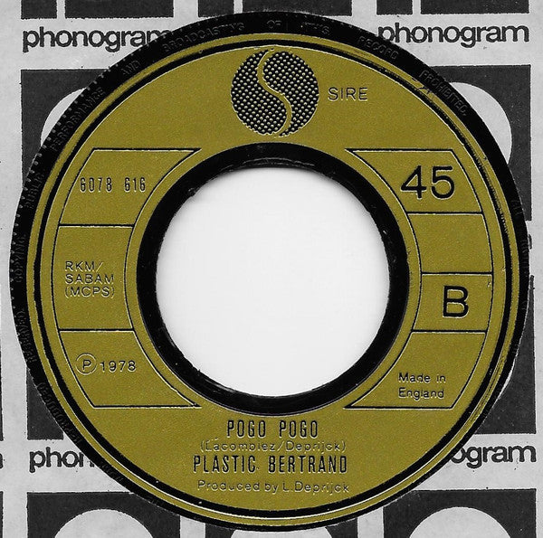 Plastic Bertrand - Ca Plane Pour Moi (7-inch Tweedehands)