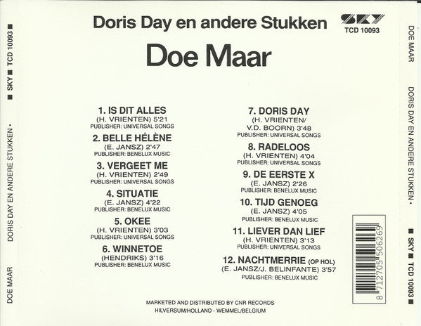 Doe Maar - Doris Day En Andere Stukken (CD Tweedehands)