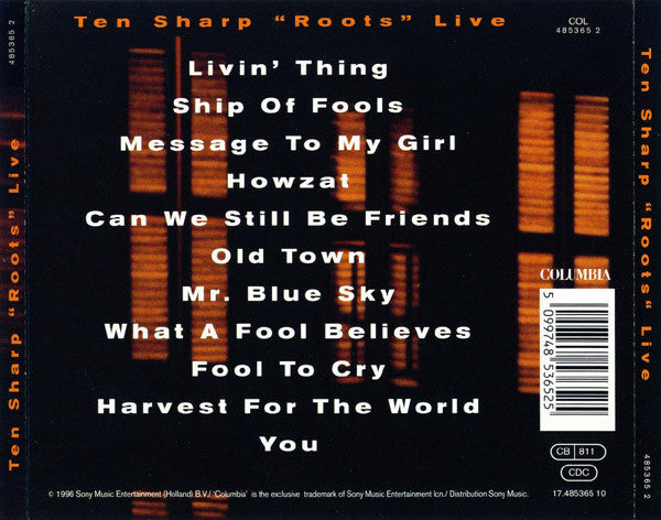 Ten Sharp - "Roots" Live (CD Tweedehands)