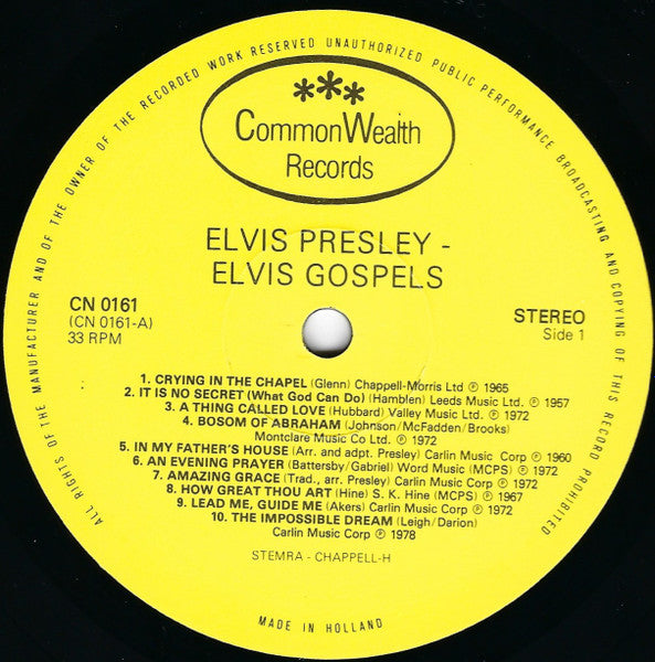 Elvis Presley - Elvis Gospels (LP Tweedehands) - Discords.nl