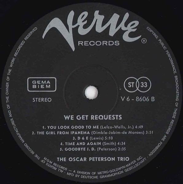 Oscar Peterson Trio, The - We Get Requests (LP Tweedehands)