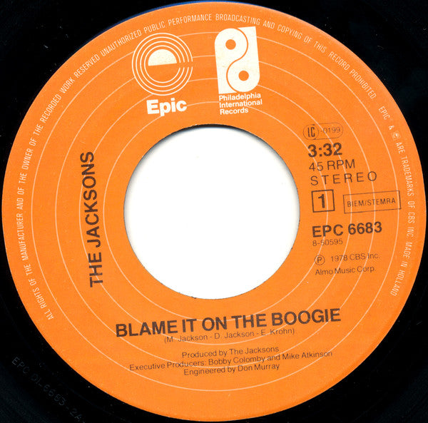 Jacksons, The - Blame It On The Boogie / Do What You Wanna (7-inch Tweedehands)