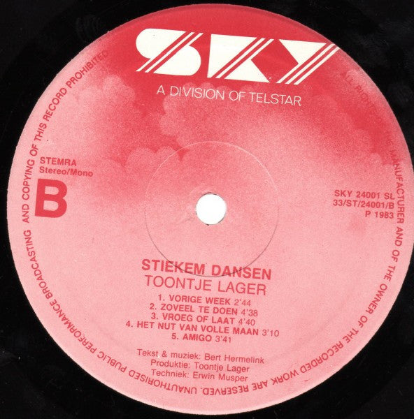Toontje Lager - Stiekem Dansen (LP Tweedehands) - Discords.nl