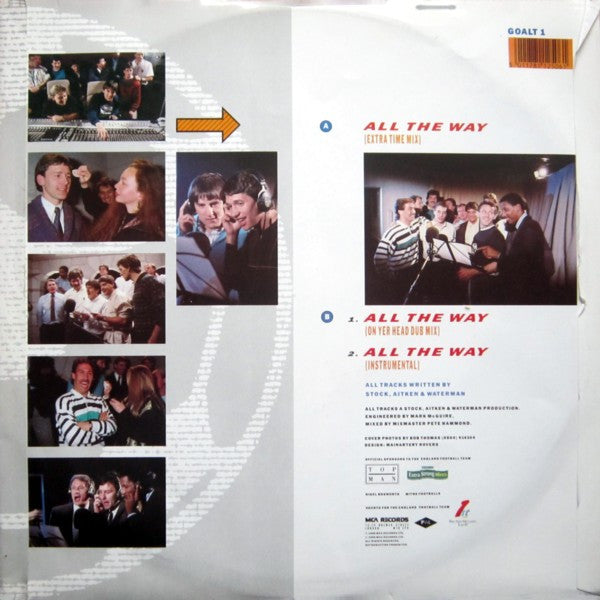 England Football Team Featuring Stock, Aitken & Waterman - All The Way (12" Tweedehands)