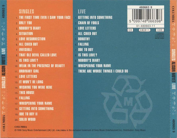Alison Moyet - Singles / Live (CD Tweedehands) - Discords.nl