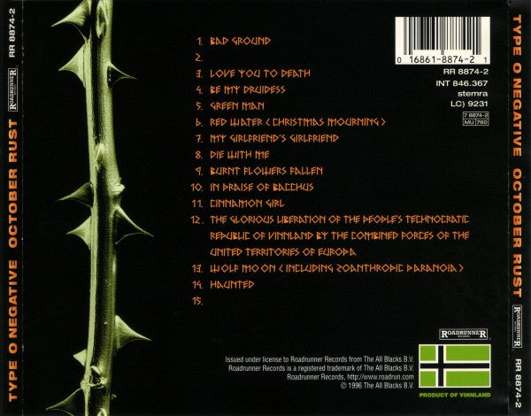 Type O Negative - October Rust (CD)