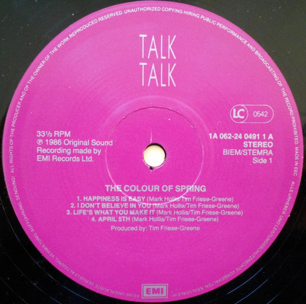 Talk Talk - The Colour Of Spring (LP Tweedehands)