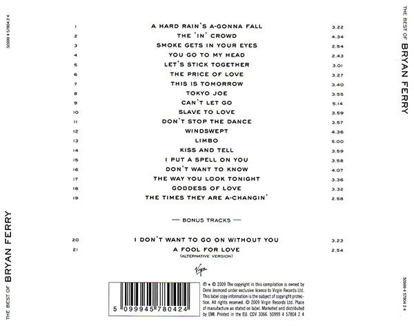 Bryan Ferry - The Best Of Bryan Ferry (CD) - Discords.nl