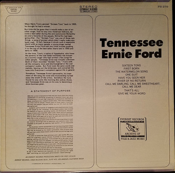 Tennessee Ernie Ford - Tennessee Ernie Ford (LP Tweedehands) - Discords.nl