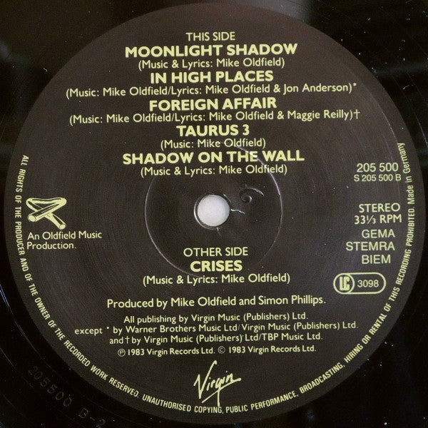 Mike Oldfield - Crises (LP Tweedehands) - Discords.nl