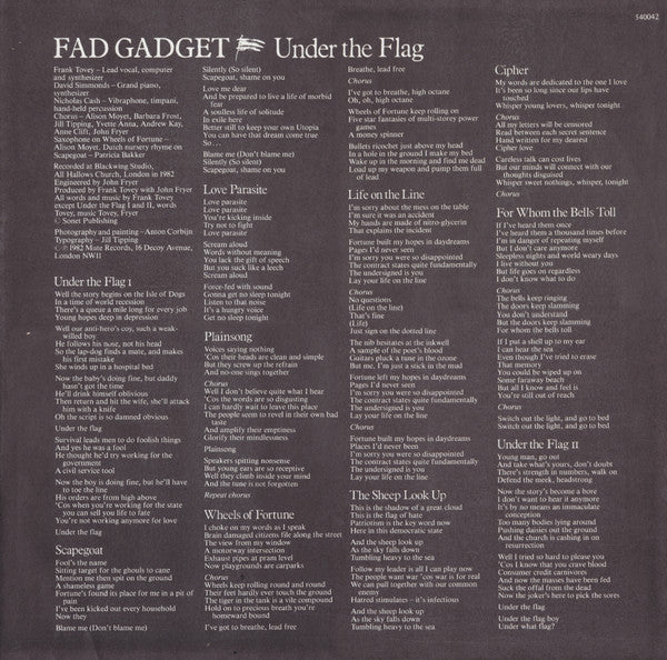 Fad Gadget - Under The Flag (LP Tweedehands)