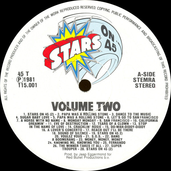 Stars On 45 - Stars On 45 Vol. 2 (12" Tweedehands)