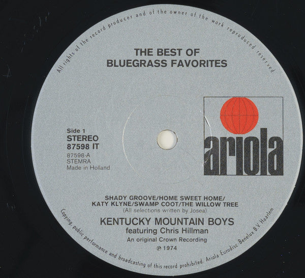 Kentucky Mountain Boys - Blue Grass Favorites (LP Tweedehands) - Discords.nl