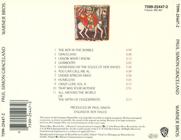 Paul Simon - Graceland (CD Tweedehands)