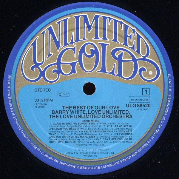 Barry White, Love Unlimited, Love Unlimited Orchestra - The Best Of Our Love (LP Tweedehands)