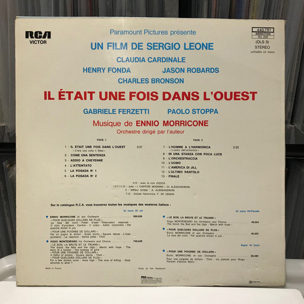 Ennio Morricone - Il Était Une Fois Dans L'Ouest (Bande Originale Du Film Paramount) (LP Tweedehands)